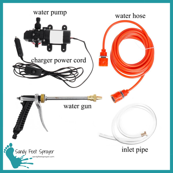 Sandy Feet Sprayer Tampa Sand Removal System Pressure Washer Portable Beach Camping Jeeping Hiking
